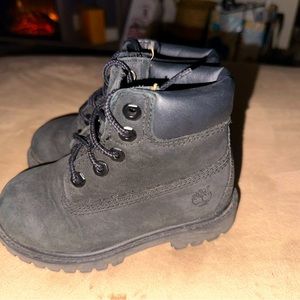 Boys toddler black timberland boots size 8c